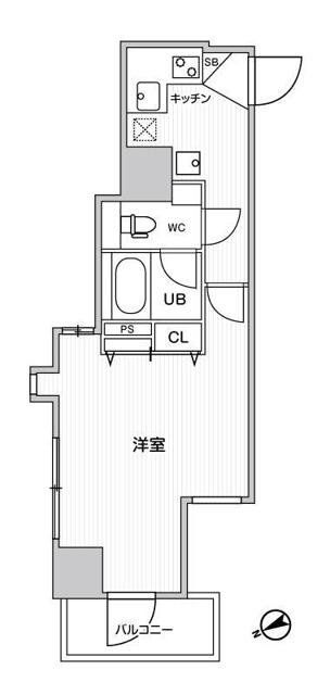 川崎市川崎区駅前本町のマンションの間取り