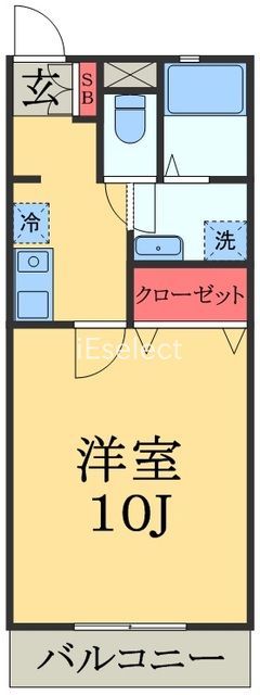 佐倉市六崎のアパートの間取り