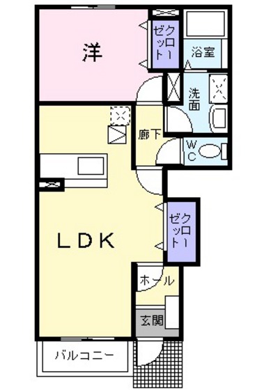 プラシード参番館の間取り