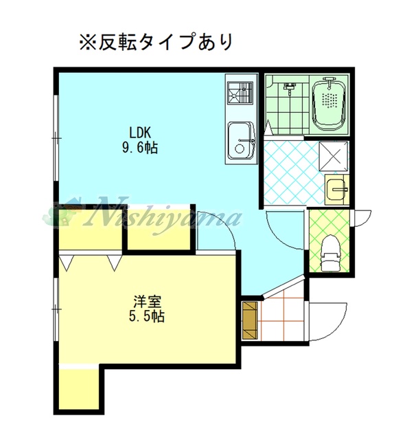 米沢市中央のアパートの間取り