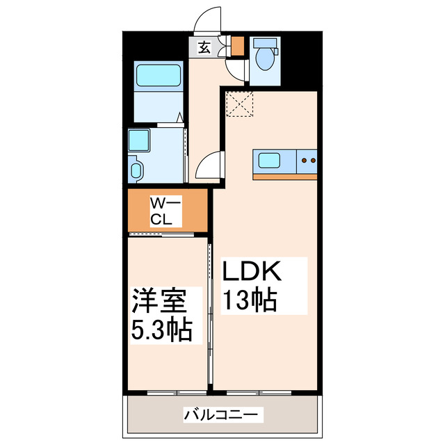 熊本市南区近見のマンションの間取り