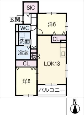 グランカーサ東浦の間取り