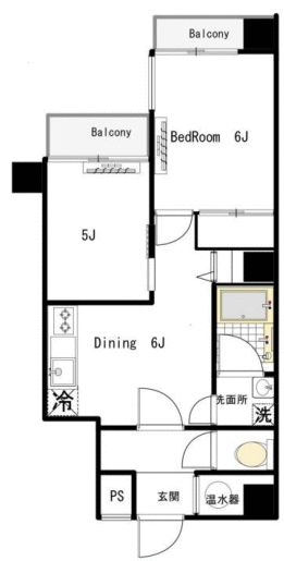 マンション芝公園の間取り