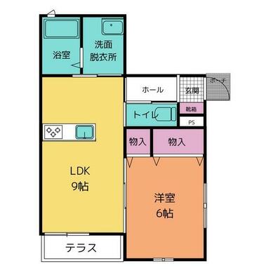 合志市豊岡のマンションの間取り