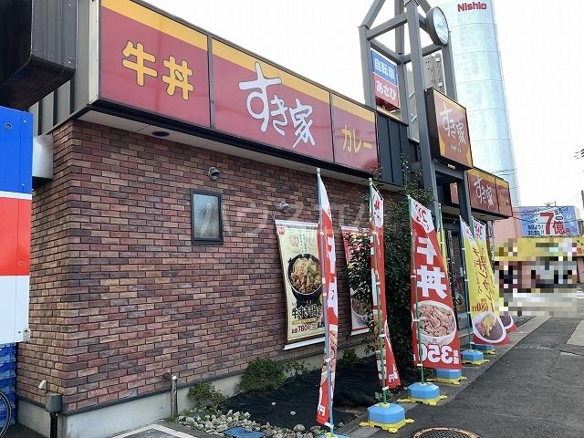 飲食店　すき家 14号江戸川松江店（飲食店）まで727m