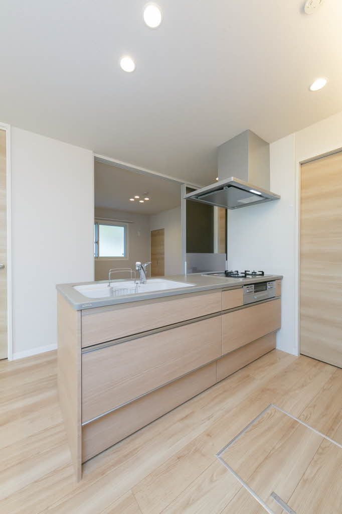 キッチン　システムキッチン　料理をしながら、洗い物をしながら、会話が…