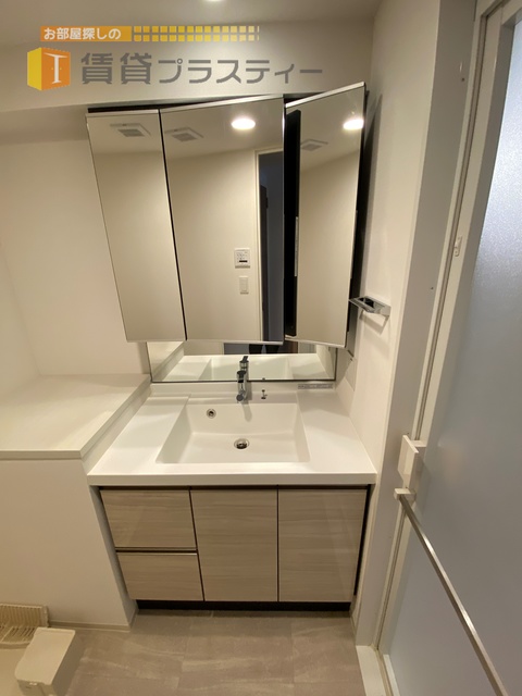 洗面設備　朝の準備も気合が張りますね