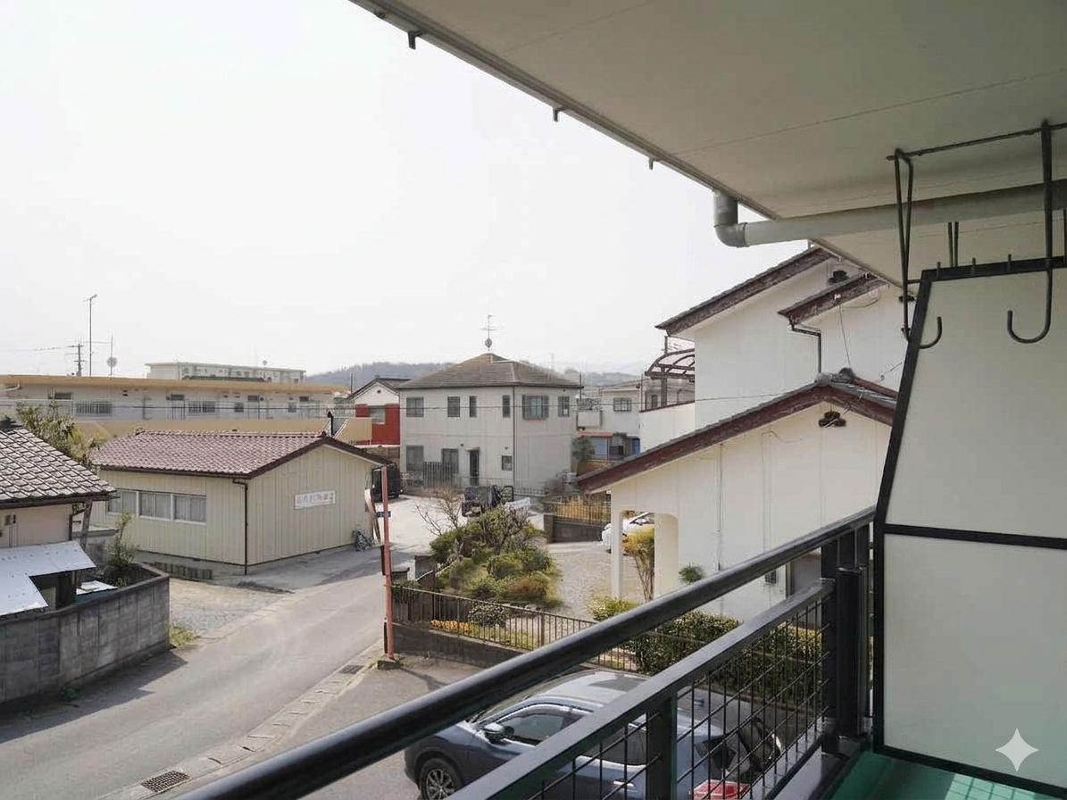 バルコニー　日当たりと風通しが良好です。
