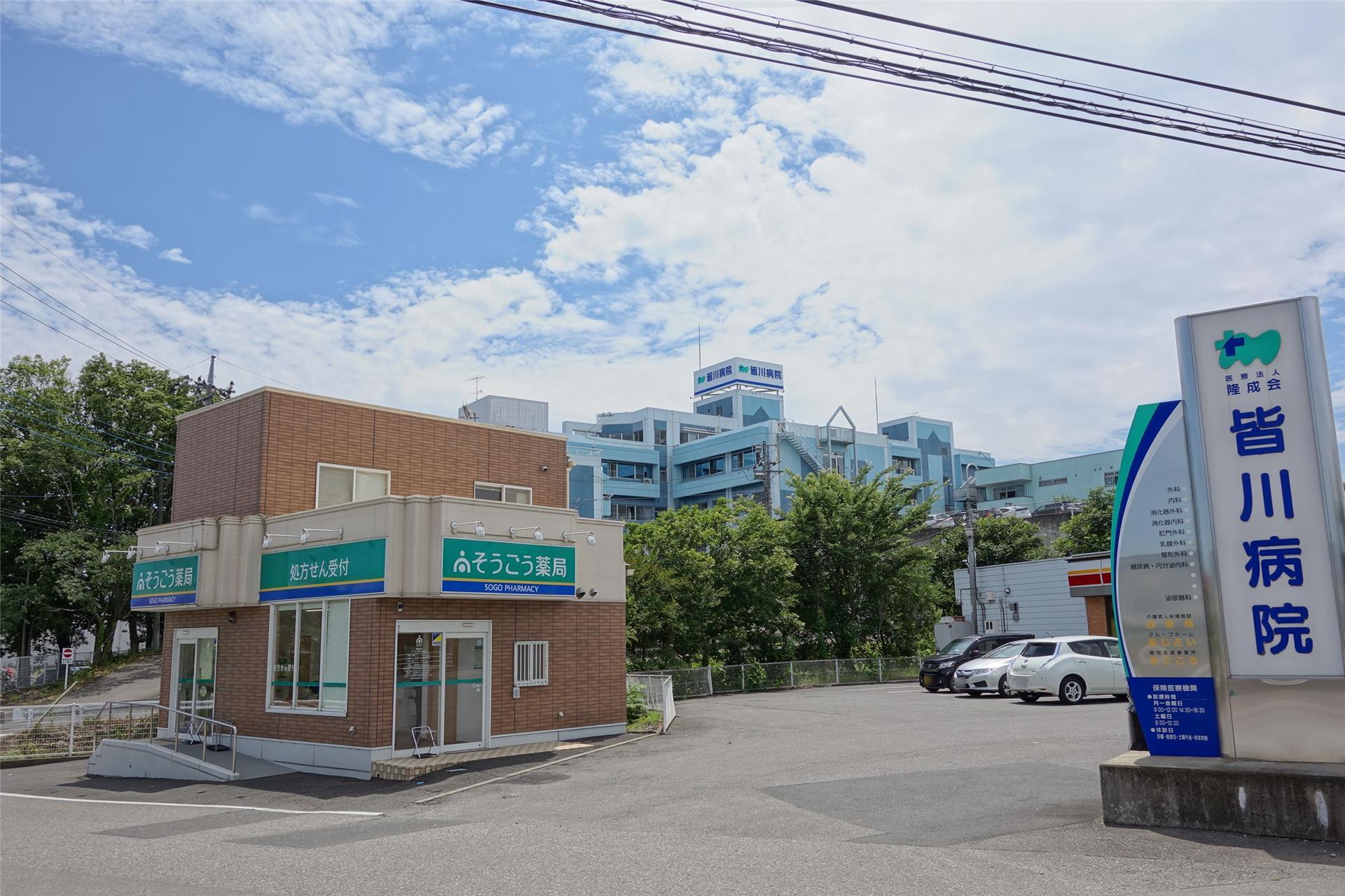 病院　隆成会皆川病院（病院）まで769m