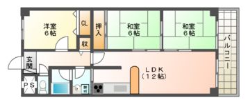 ラポート折坂の間取り写真