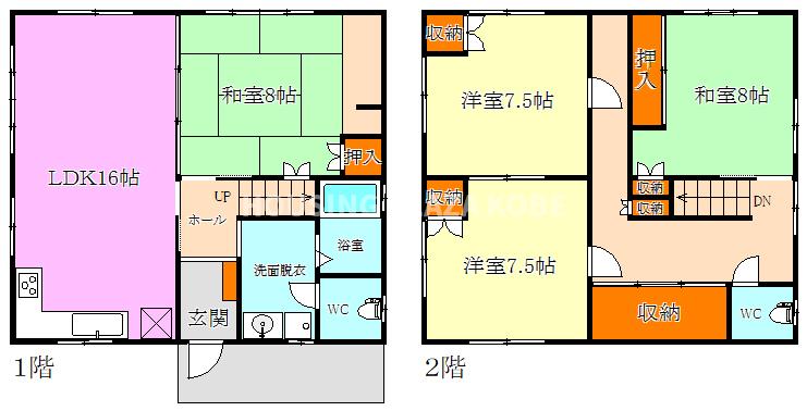 禅昌寺町1丁目貸家の間取り写真