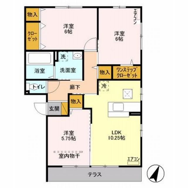 東武桐生線 新桐生駅 徒歩20分 3階建 築17年の間取り写真