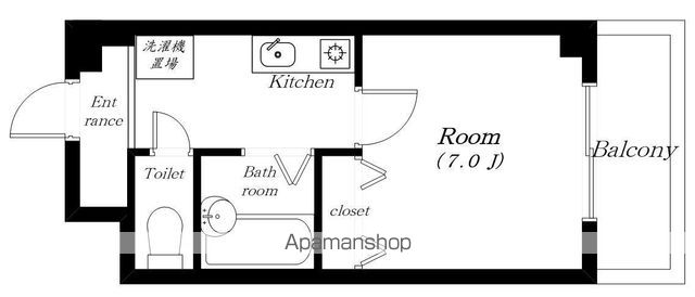 ＪＲ湖西線 大津京駅 徒歩3分 3階建 築30年の間取り写真