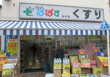 ドラックストア　どらっぐぱぱす谷中店（ドラッグストア）まで250m