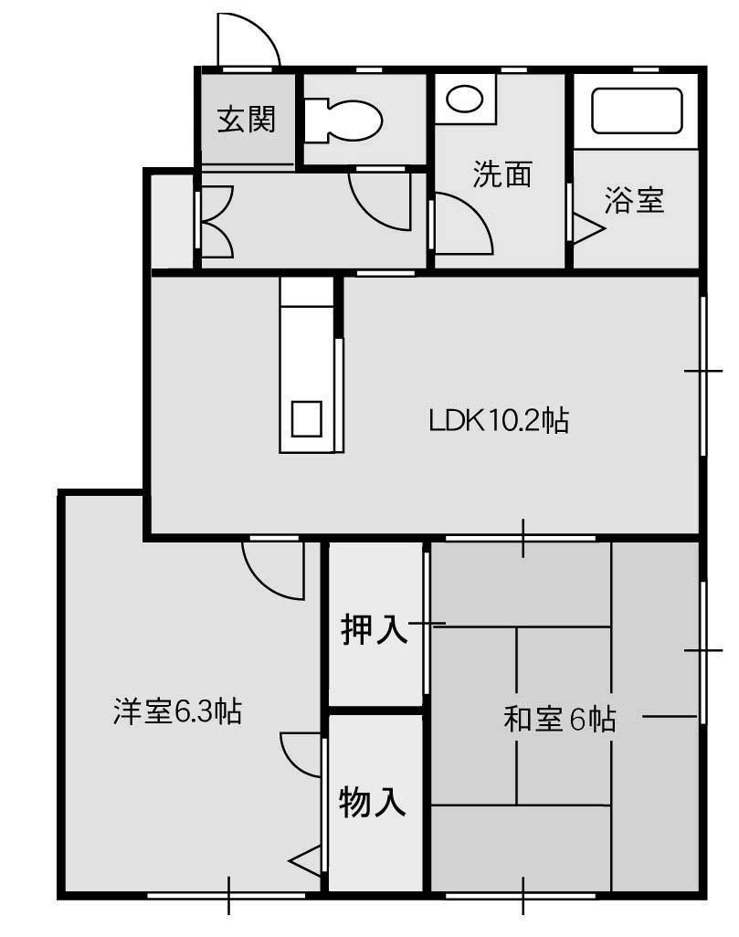 グランコート久万ノ台 K棟の間取り写真