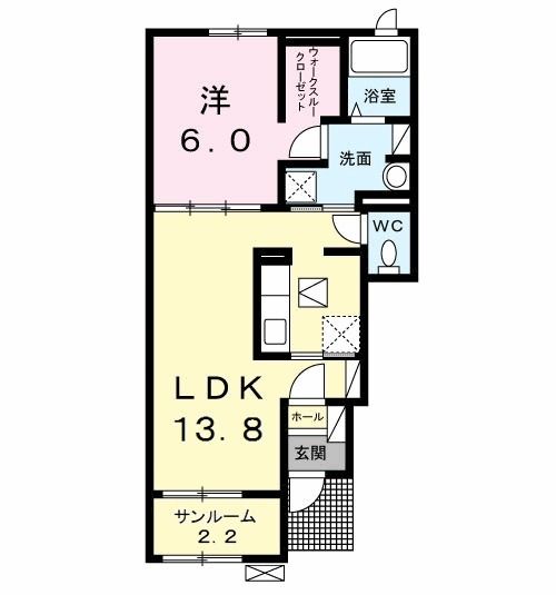 アン アーブル Bの間取り写真