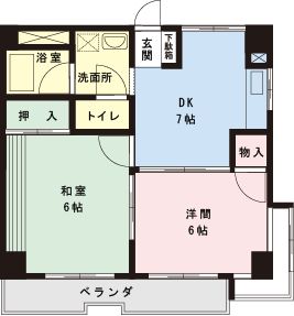 東京メトロ東西線 浦安駅 徒歩12分 5階建 築39年の間取り写真
