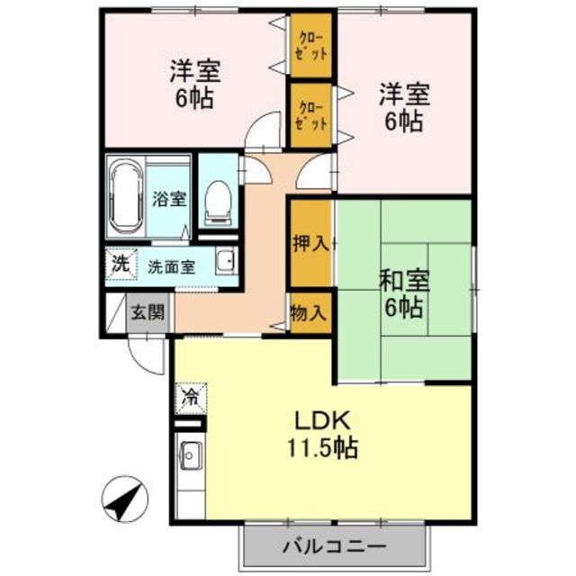 能勢電鉄妙見線 多田駅 徒歩14分 2階建 築26年の間取り写真