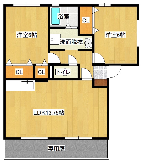 リヴィエール梅の木Ａの間取り