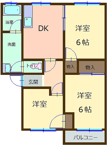 カサベルデAA号棟の間取り