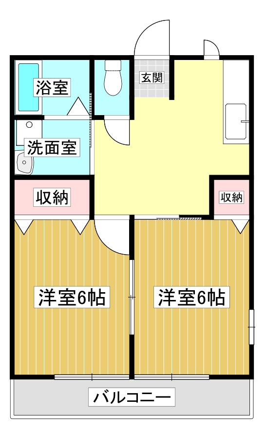 名取市植松のアパートの間取り