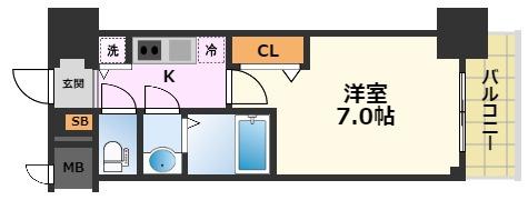 愛知県名古屋市中区栄５（マンション）の賃貸物件の間取り