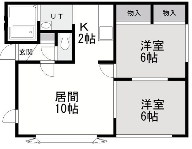 札幌市北区新琴似三条のアパートの間取り