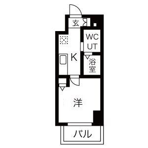 u-ro湊川公園前の間取り