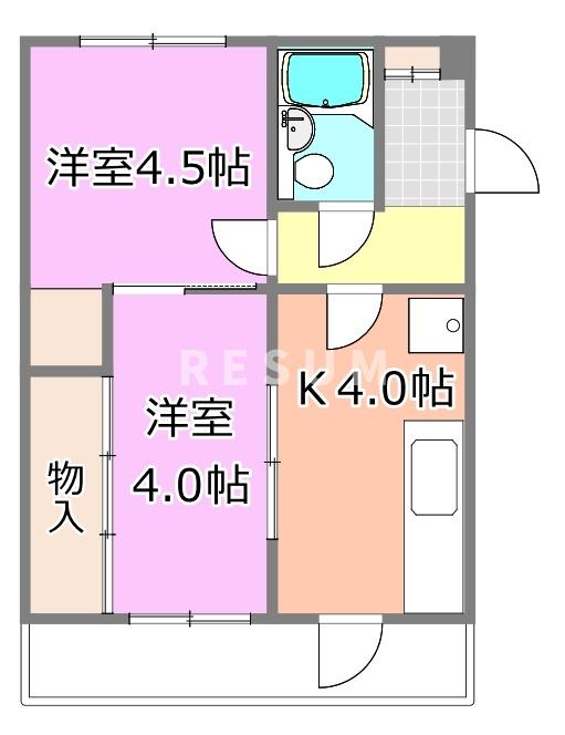 千葉市中央区港町のマンションの間取り