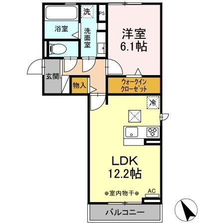 東海市富木島町のアパートの間取り