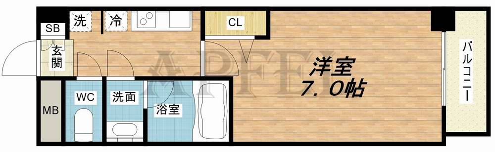 【エスライズ堺筋本町の間取り】