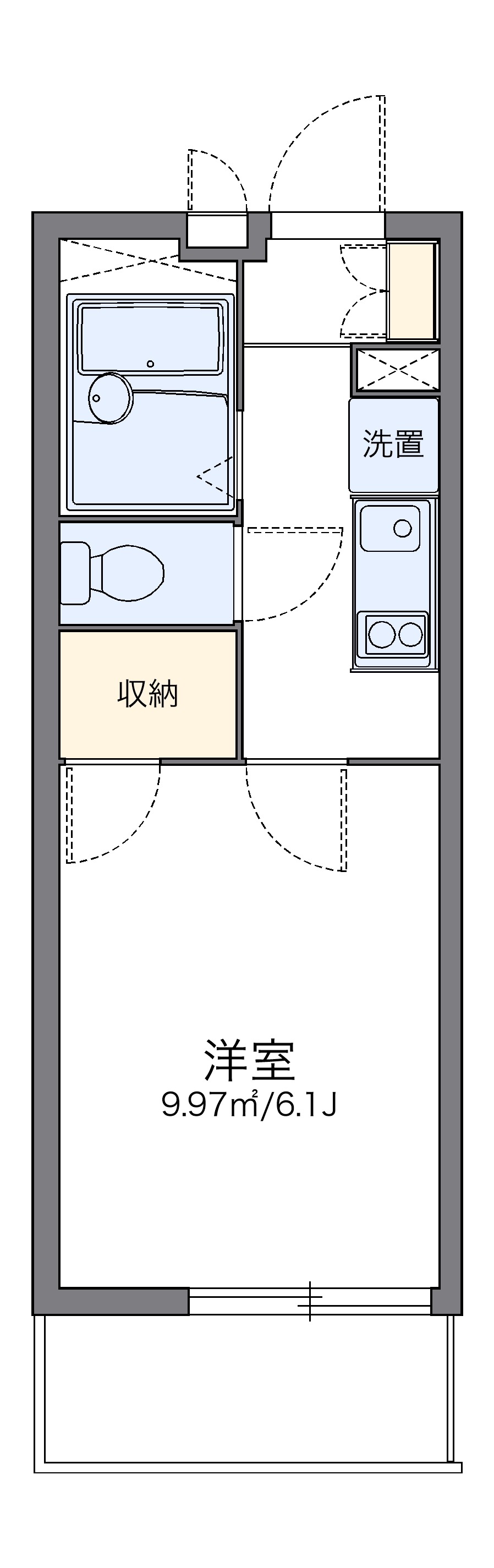 鹿児島市郡元のマンションの間取り