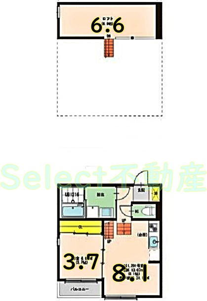 Loft11名駅西の間取り