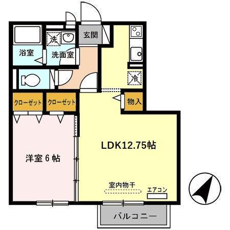 レセンテ出町　C棟の間取り