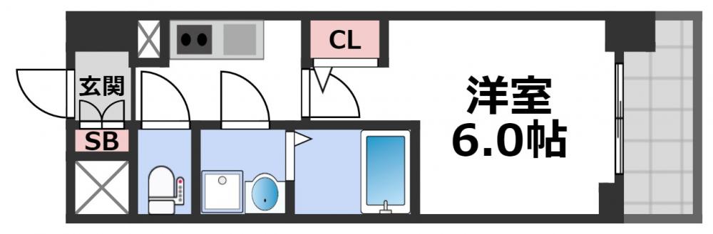 エスリードレジデンス大阪本町の間取り