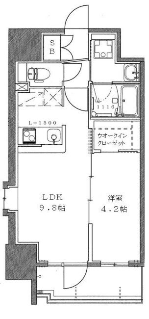 クリエイトビュー三宮磯上公園の間取り