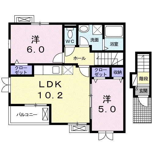 ドミール・セン　Ｃの間取り