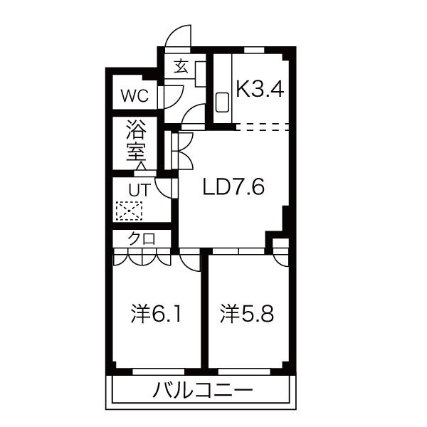 碧南市志貴崎町のマンションの間取り