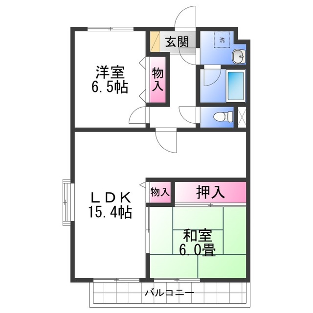 紀の川市打田のマンションの間取り