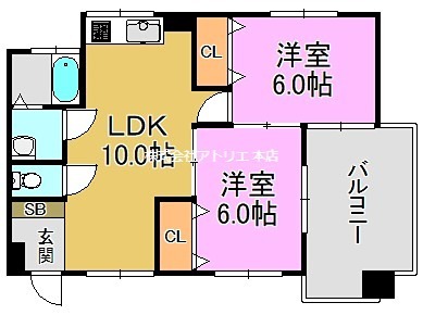 ウェルサイド新日本の間取り