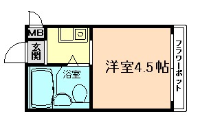 大阪市此花区梅香のマンションの間取り