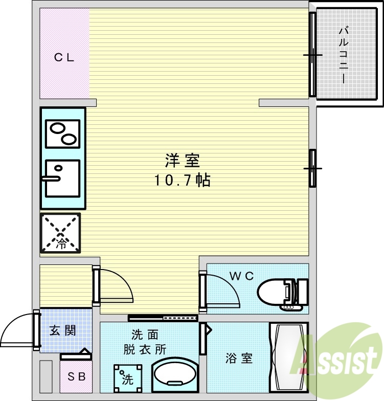 吹田市千里山西のマンションの間取り