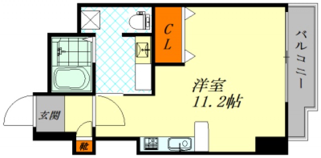 広島市中区橋本町のマンションの間取り