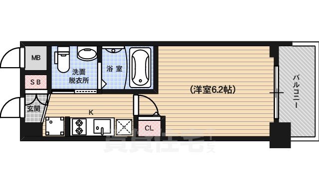 京都市南区西九条蔵王町のマンションの間取り