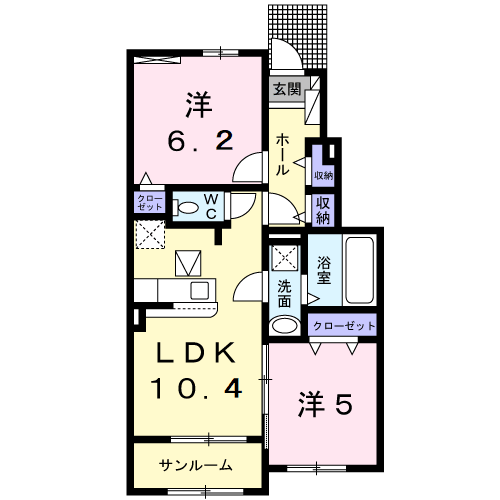 エテルノ木ノ本Ｂの間取り