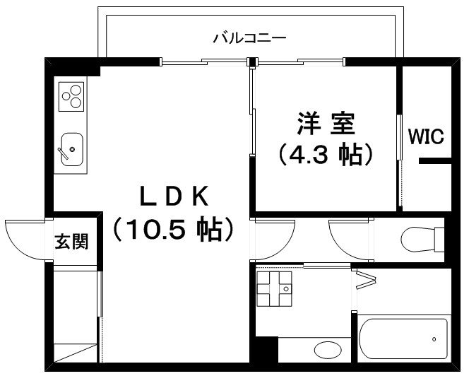 大津市瀬田のアパートの間取り