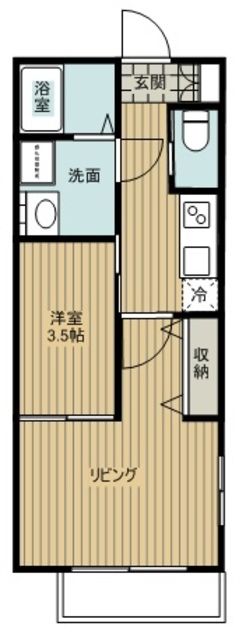 さいたま市桜区新開のアパートの間取り