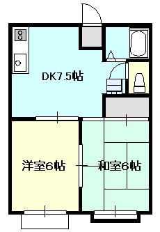 川口市宮町のアパートの間取り