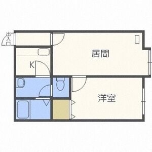 【札幌市北区篠路八条のアパートの間取り】