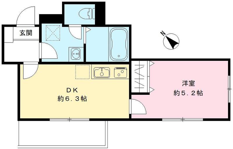 世田谷区玉川のアパートの間取り